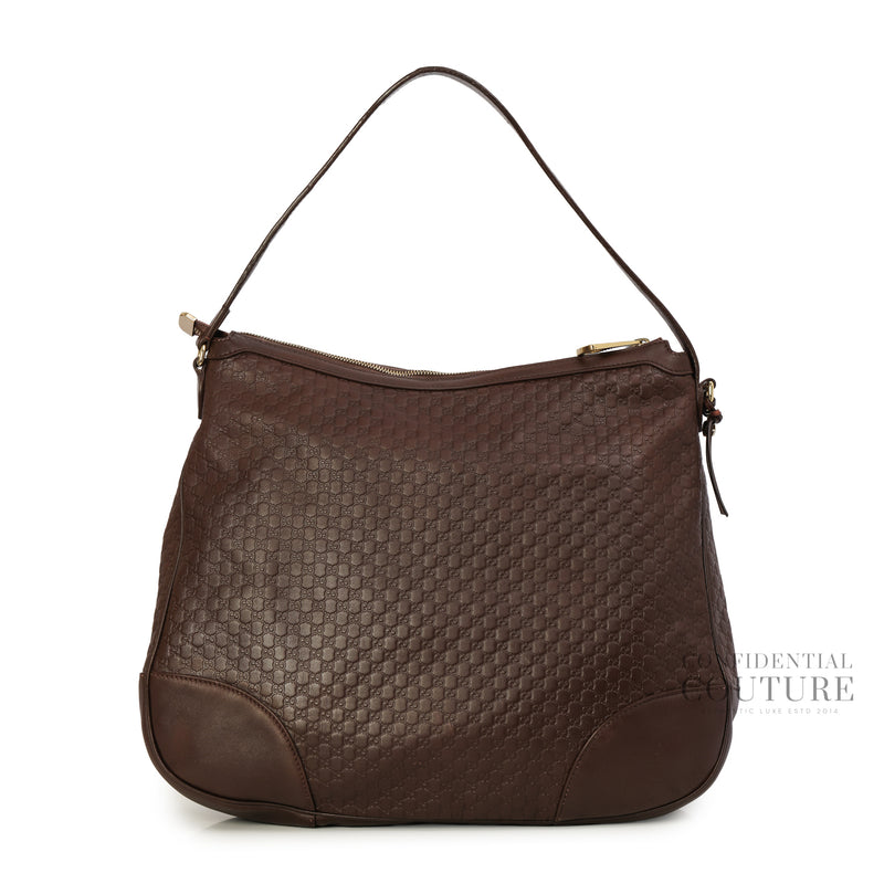 Guccissima Bree Ebony Hobo Bag
