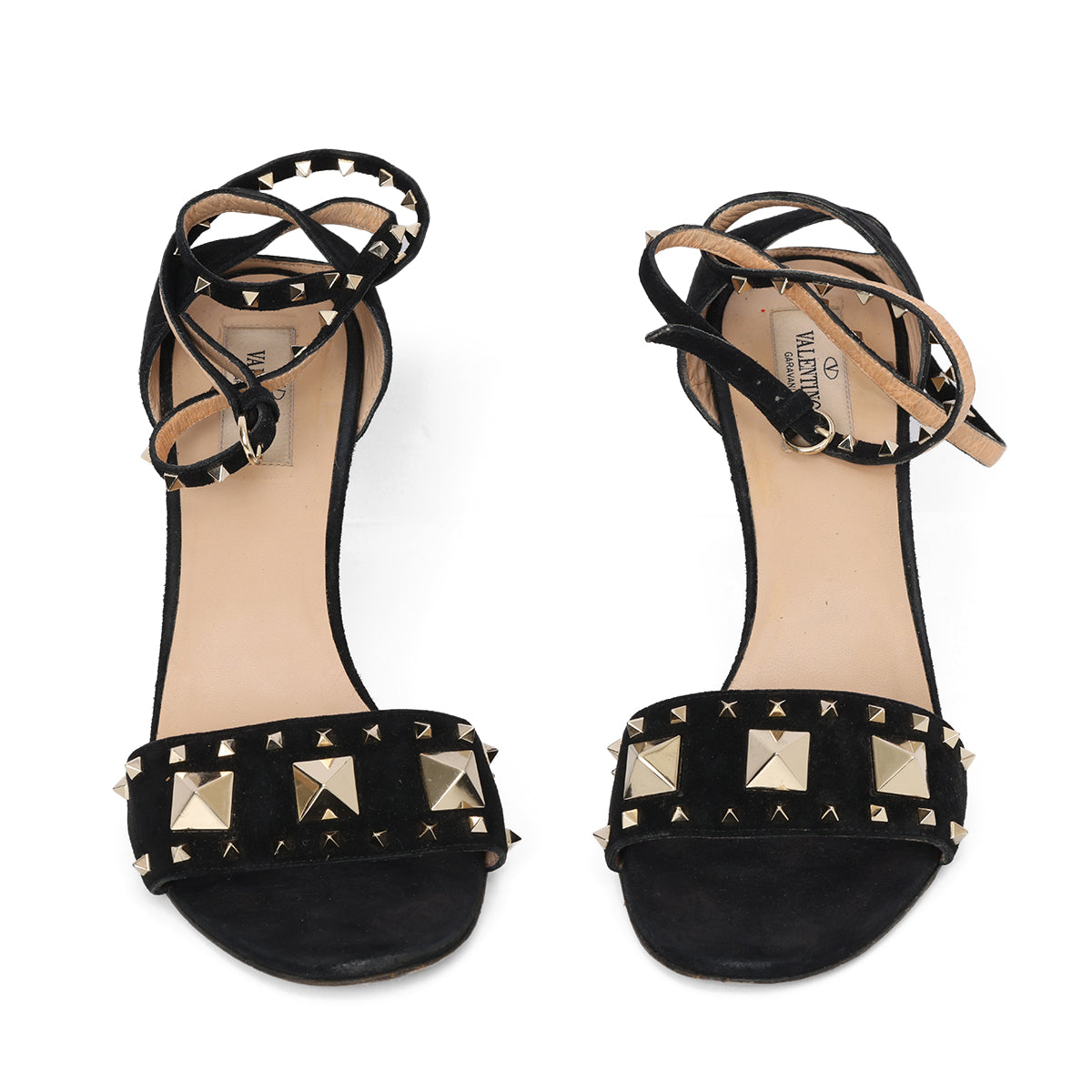 Garavani Roman Studded Black Heels - 38.5