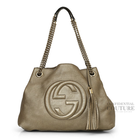 Champagne Medium Soho Chain Tote