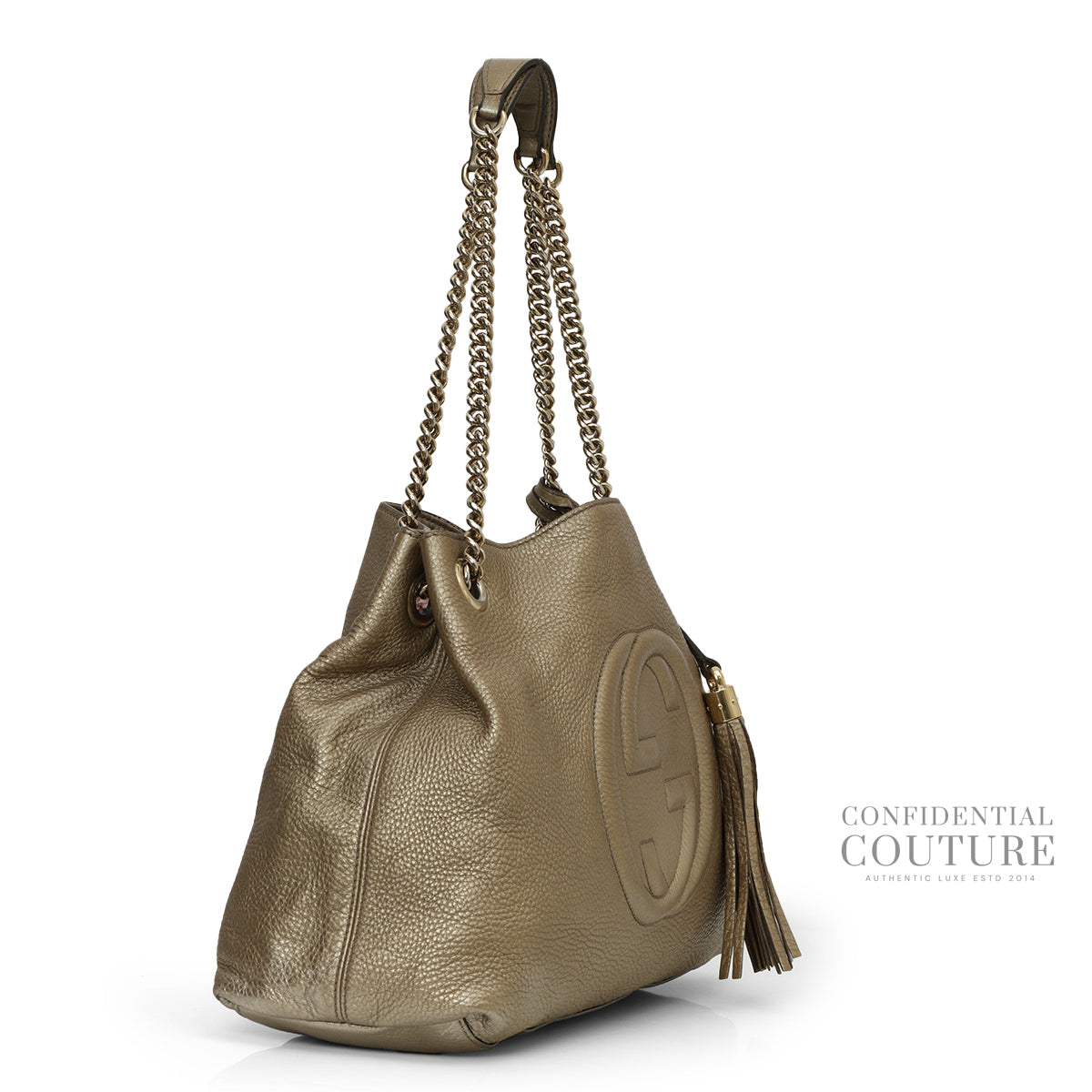 Champagne Medium Soho Chain Tote