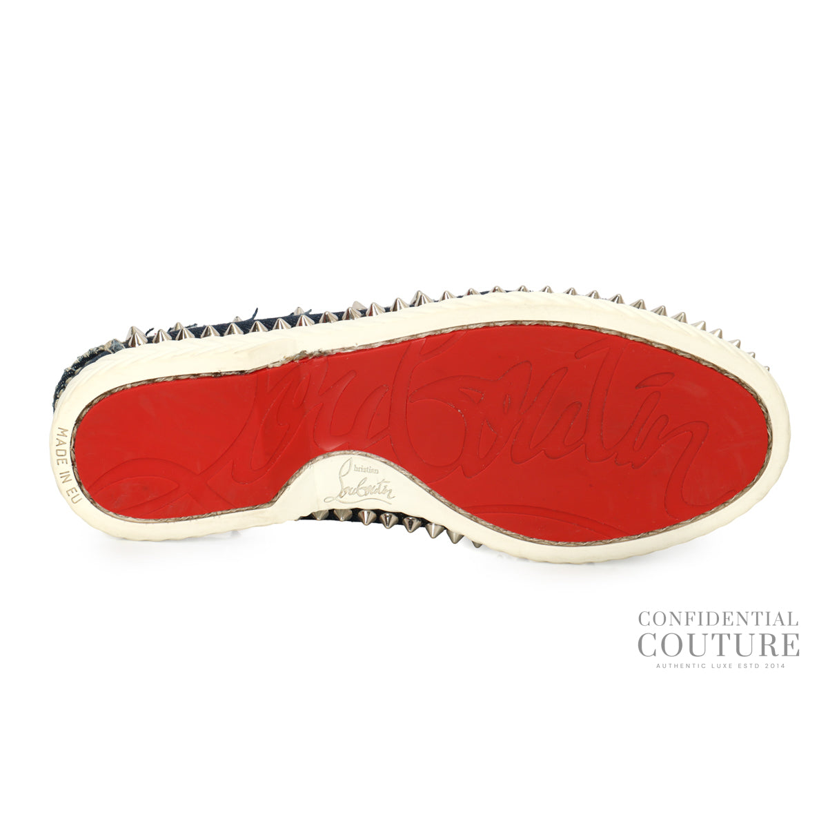 Spike Accents Denim Boat Sneakers | EU35