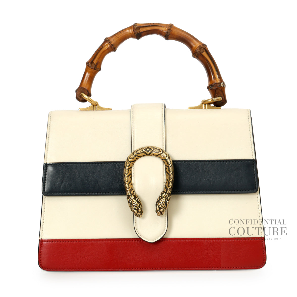 Medium Dionysus Tricolor Bamboo Top Handle Bag