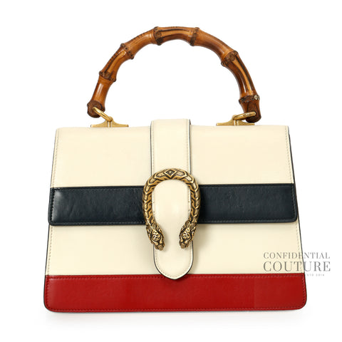 Medium Dionysus Tricolor Bamboo Top Handle Bag