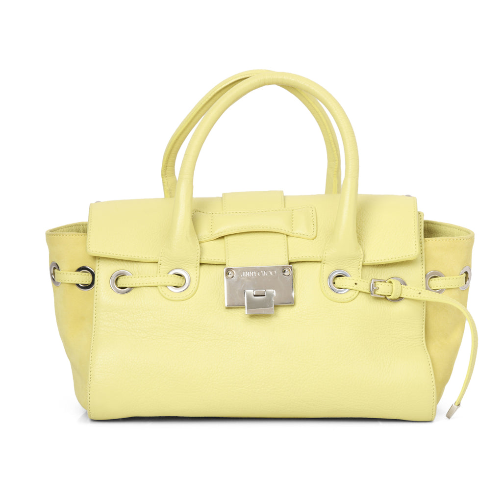 Shop Preloved Jimmy Choo Yellow Rosalie Leather Satchel