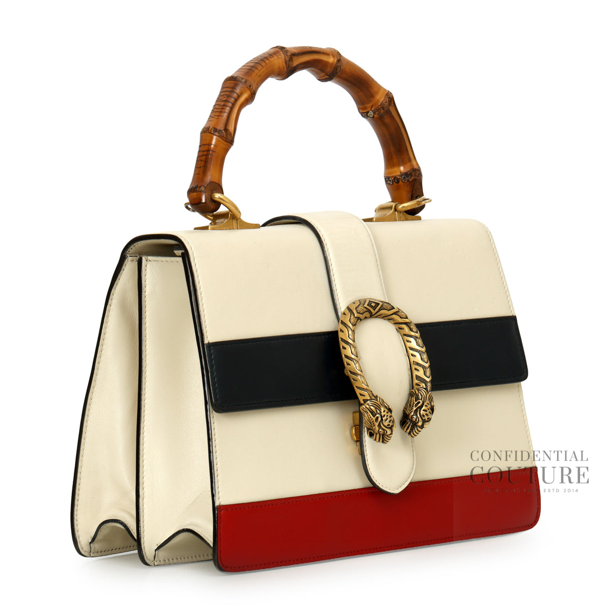 Medium Dionysus Tricolor Bamboo Top Handle Bag