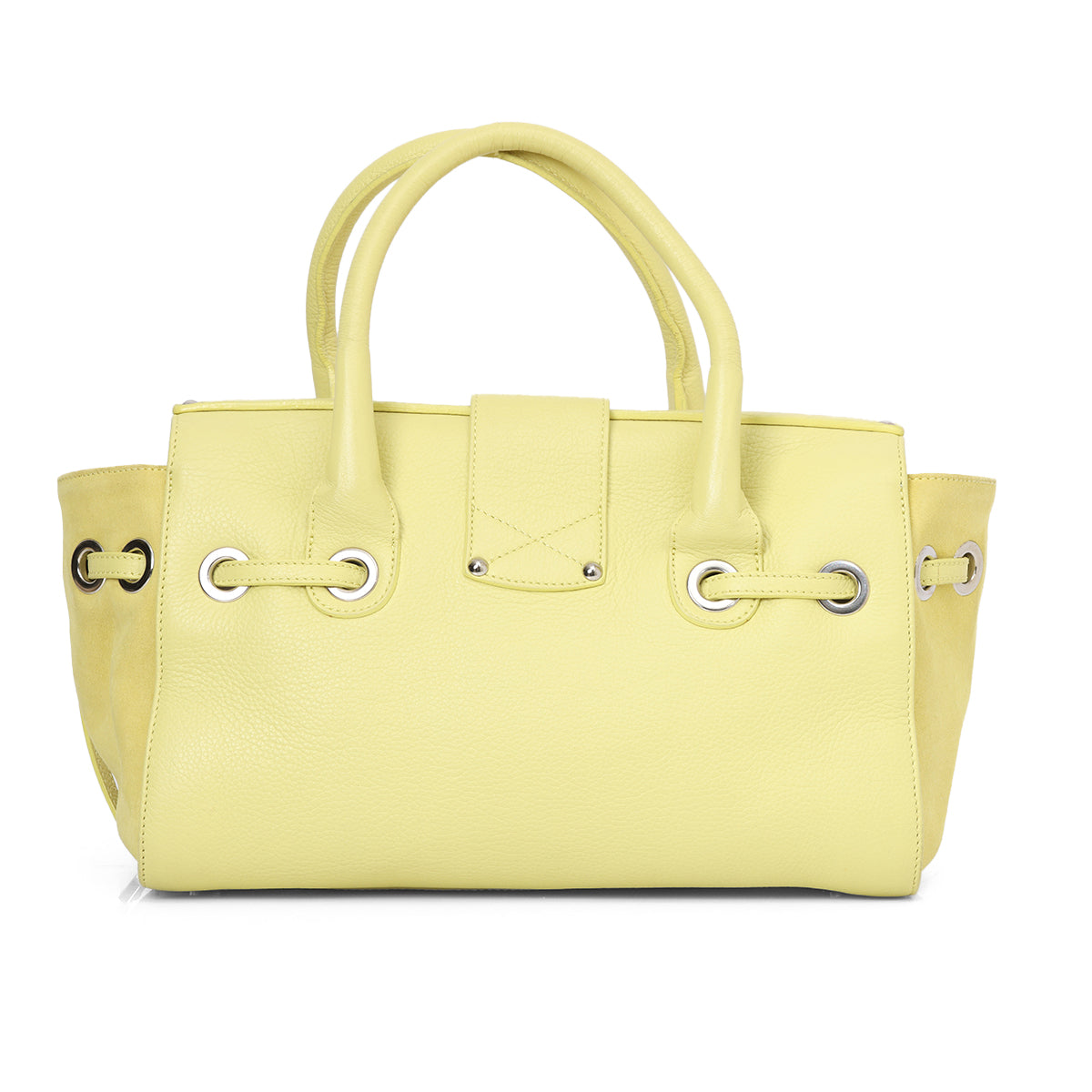 Yellow Rosalie Leather Satchel