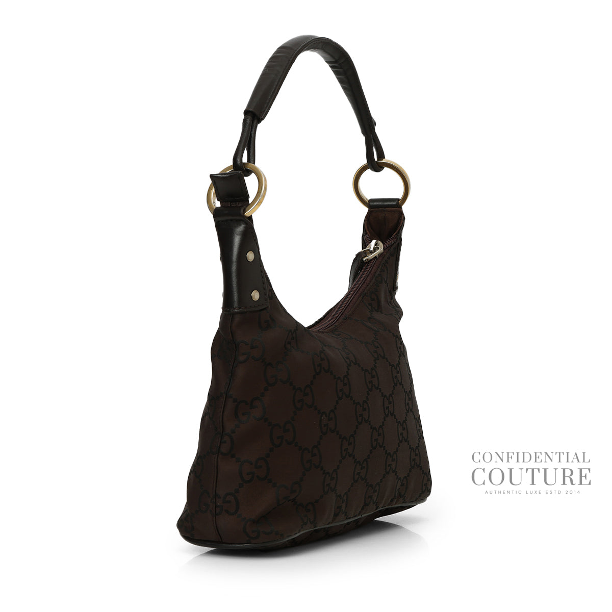 GG Guccisima Ring Canvas Brown Shoulder Bag