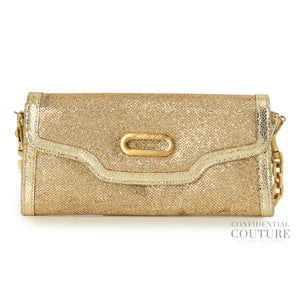 Gold Glitter Fabric Tilsa Clutch