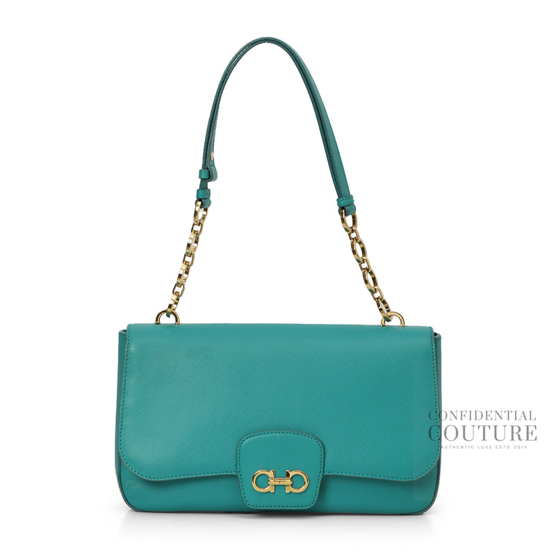 Salvatore Ferragamo Sea Green Bag