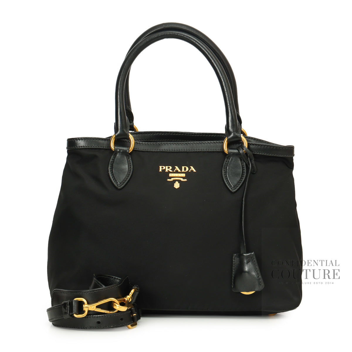 Tessuto Nylon Black Small Tote