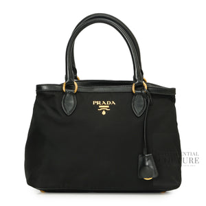 Tessuto Nylon Black Small Tote