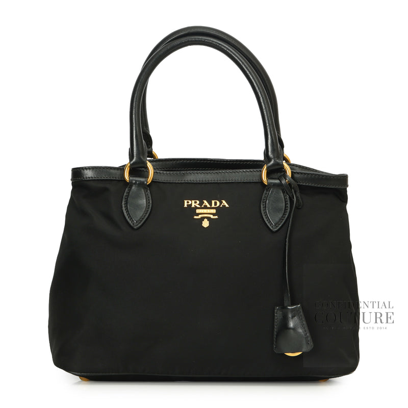Tessuto Nylon Black Small Tote