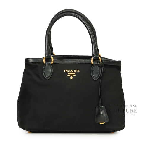 Tessuto Nylon Black Small Tote