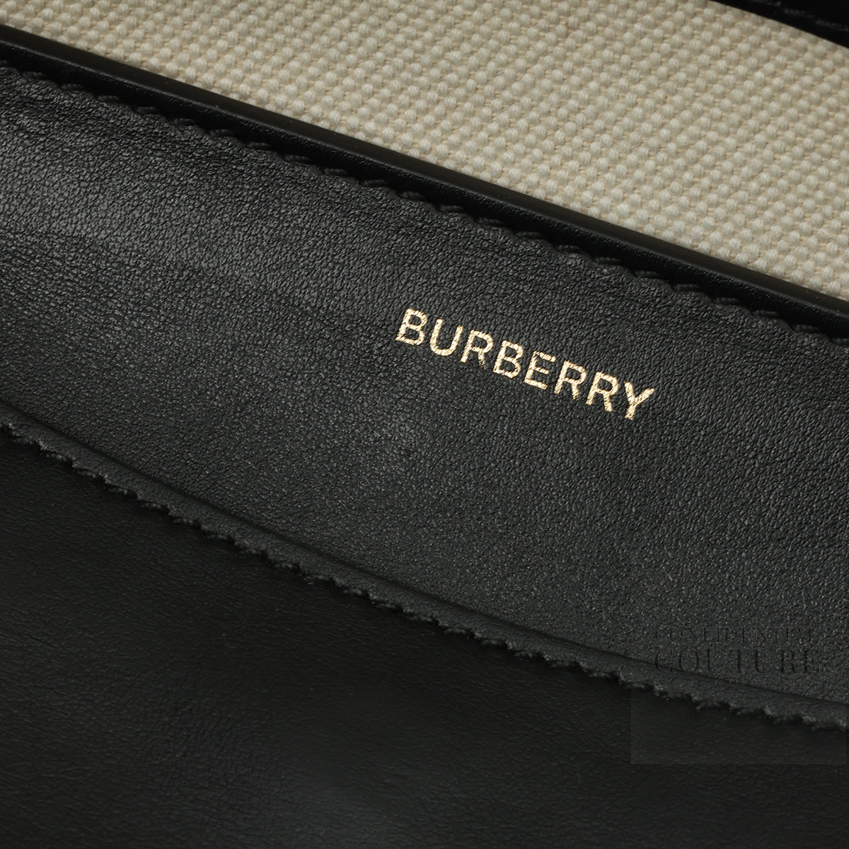 Beige/Tan Medium Cotton Canvas Triple Stud Belt Bag