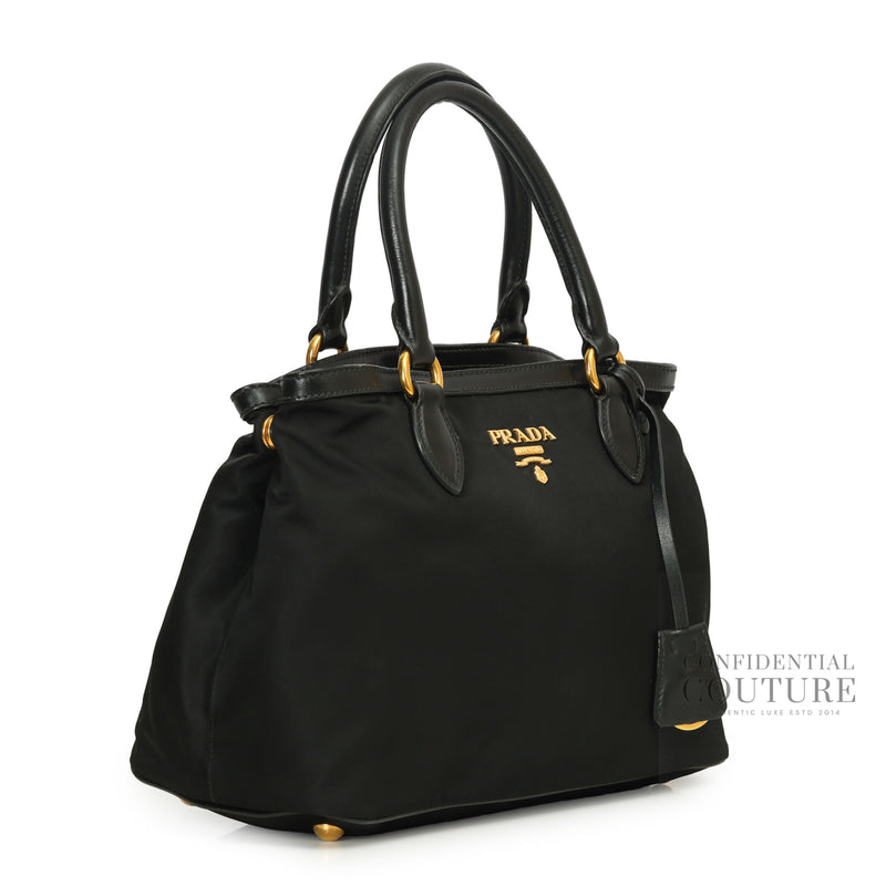 Tessuto Nylon Black Small Tote