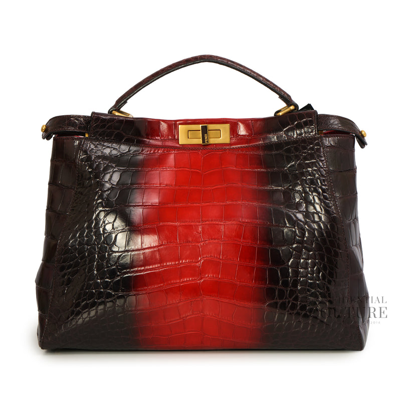 Iconic Peekaboo Tie and Dye Rogue Crocodile Large Bag