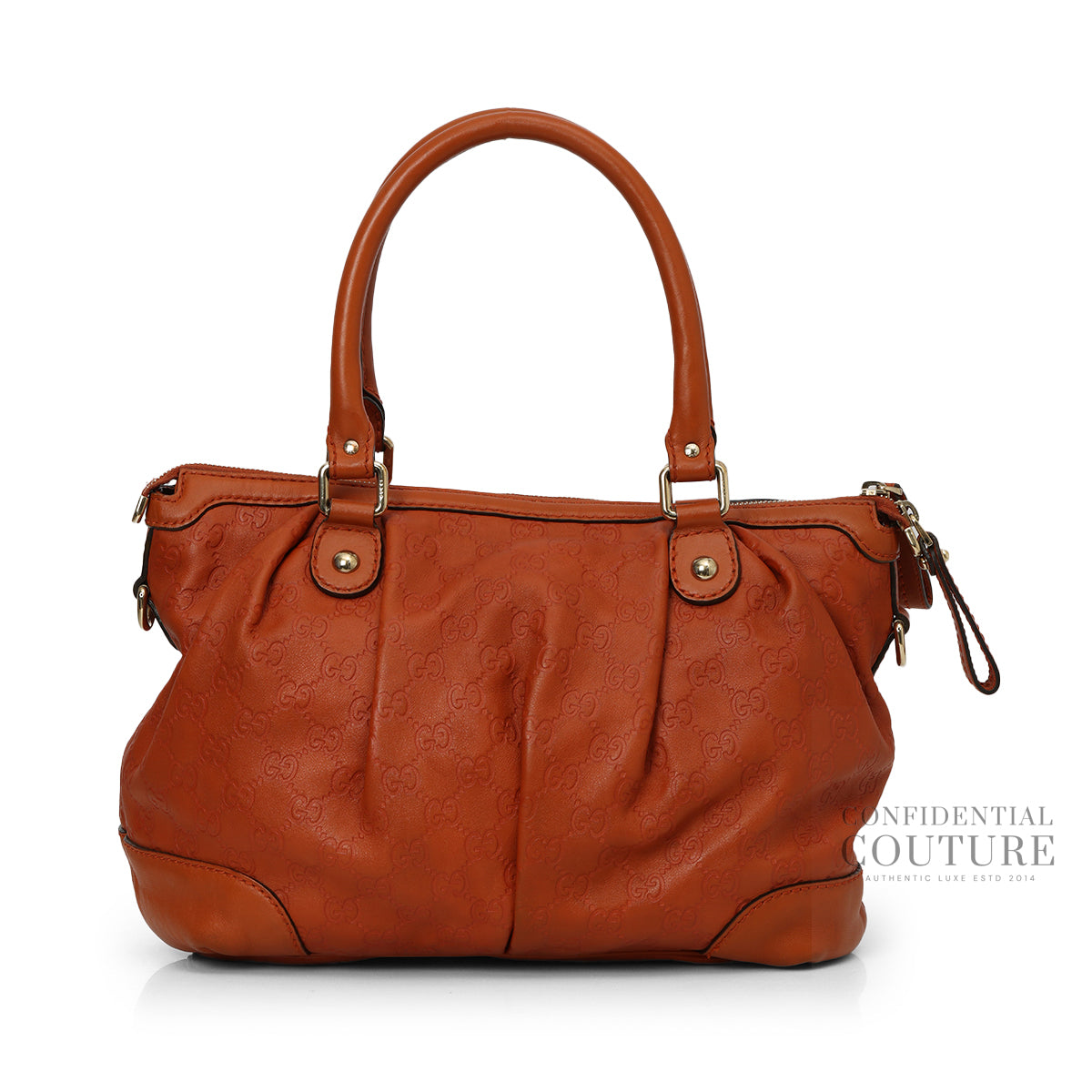 Rust Guccissima Leather Medium Sukey Tote Bag