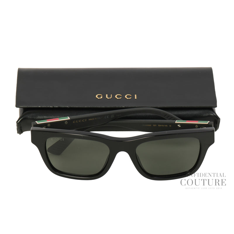GG Square Frame Black Sunglasses 2089S