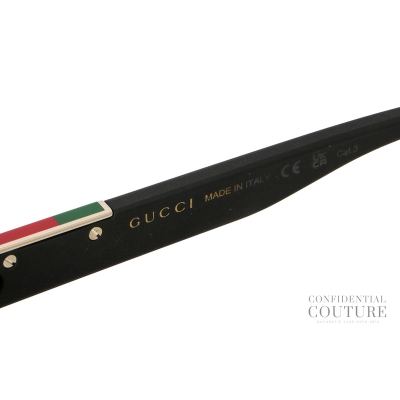 GG Square Frame Black Sunglasses 2089S