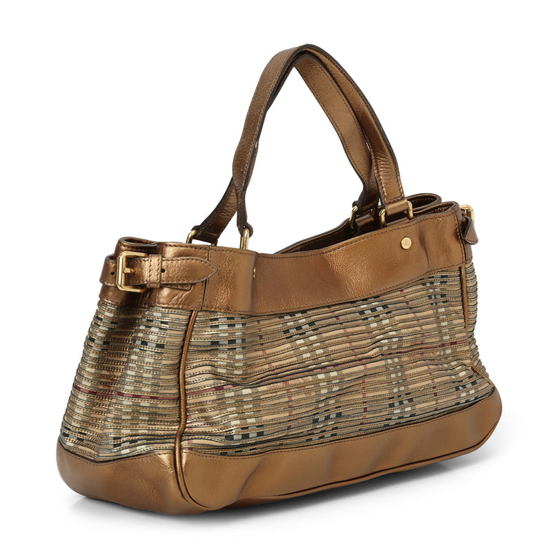 Pre-loved Burberry Haymarket Check Ravensdon Shoulder Bag One Size