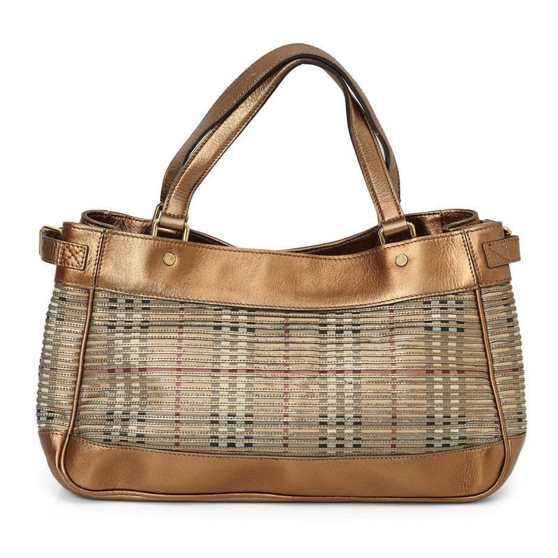 Pre-loved Burberry Haymarket Shoulder Bag One Size
