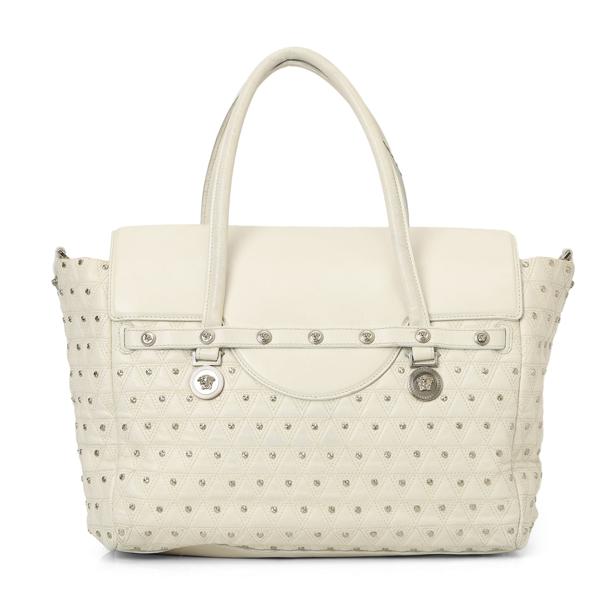 Nappa Trapuntata Triangle Quilted Studded Bag One Size