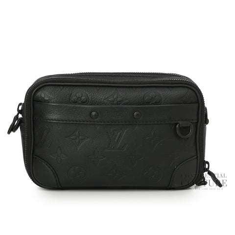 Alpha Wearable Wallet Monogram Shadow Leather Black Crossbody