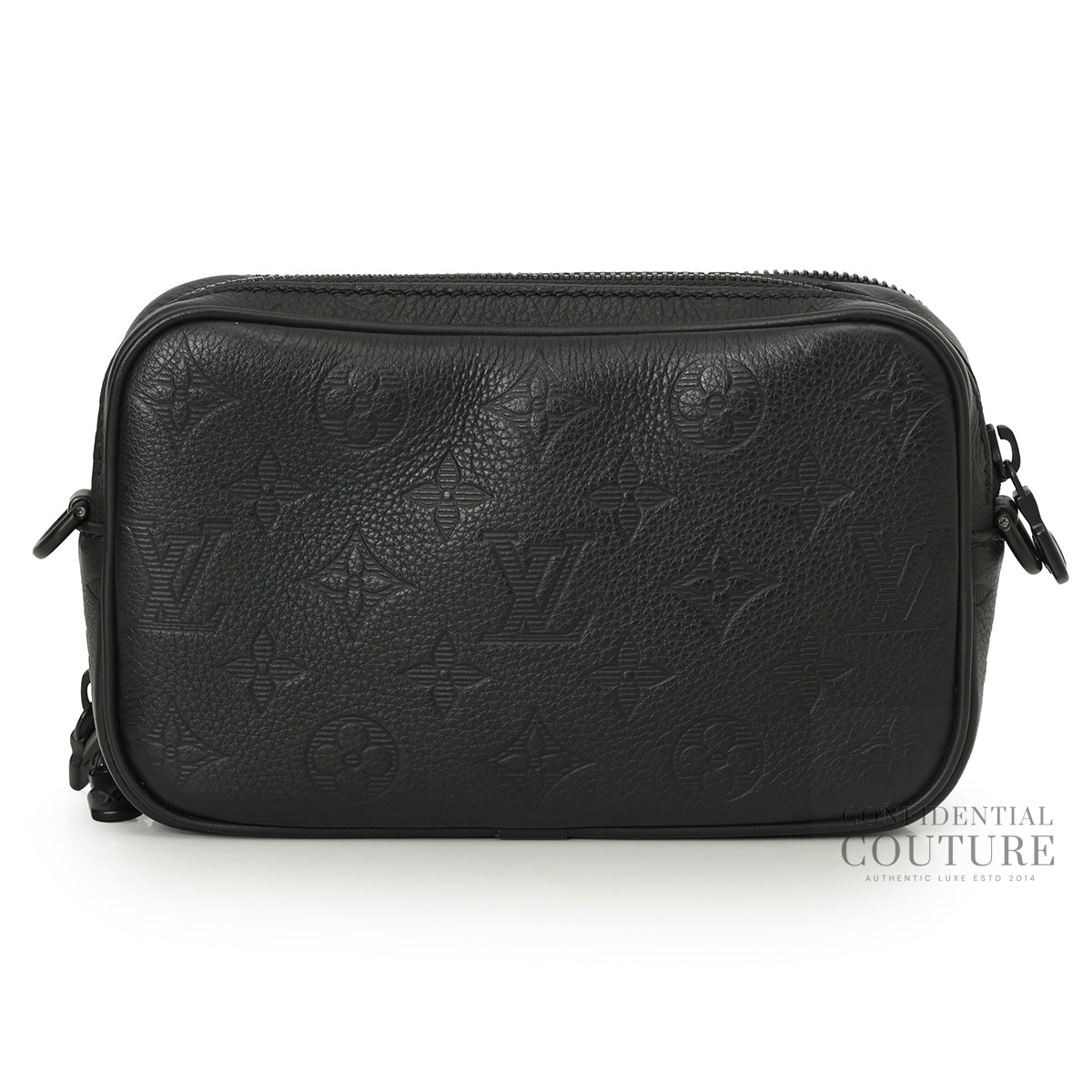 Alpha Wearable Wallet Monogram Shadow Leather Black Crossbody
