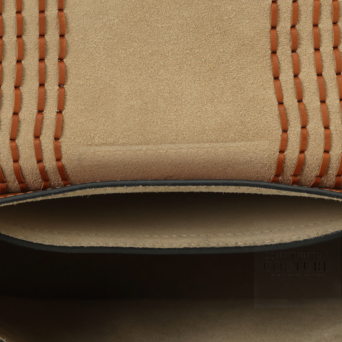 Tan Leather Braided Hudson Small Crossbody Bag