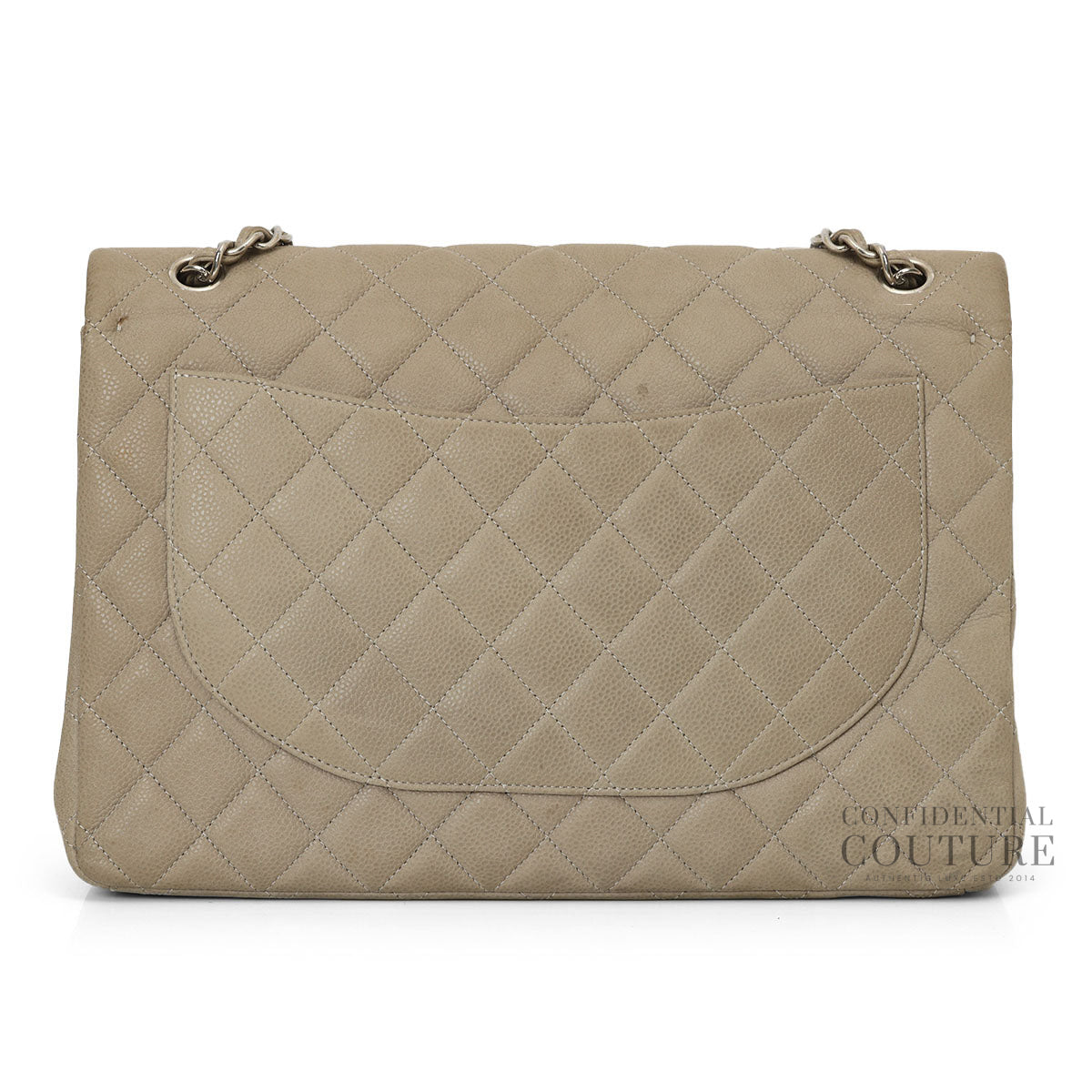 Grey Classic Maxi Double Flap Bag