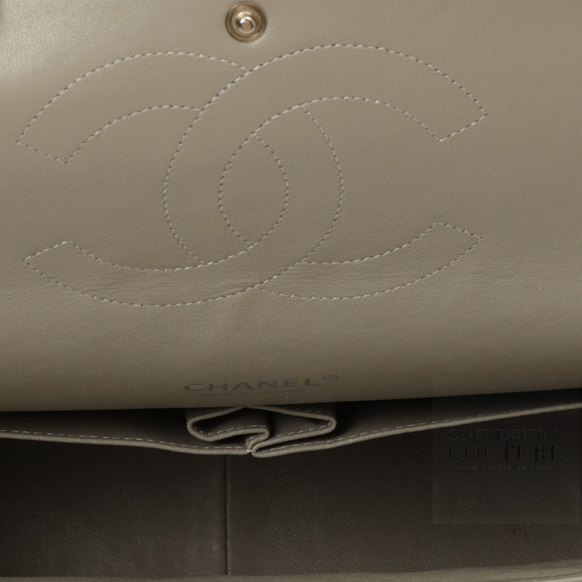 Grey Classic Maxi Double Flap Bag