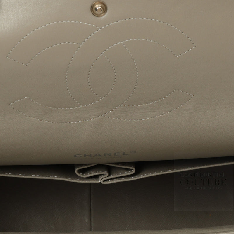 Grey Classic Maxi Double Flap Bag