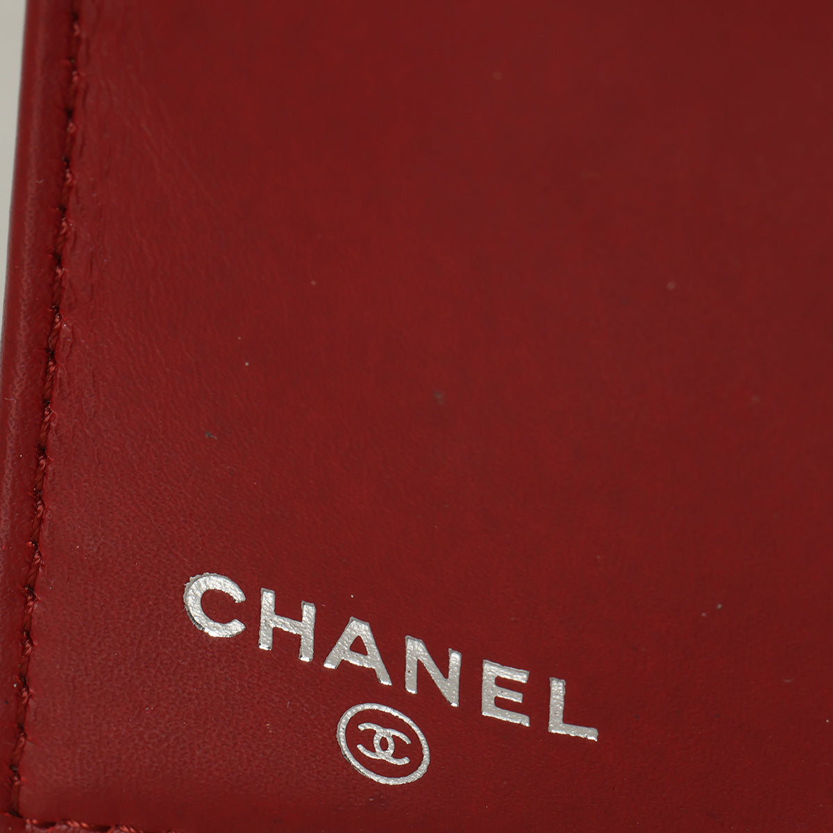 Red Quilted Caviar Leather Classic L Flap Wallet