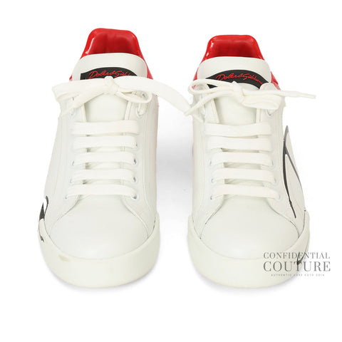 White/Red Portofino Sneakers EU 37.5 | UK 5 | US 7.5