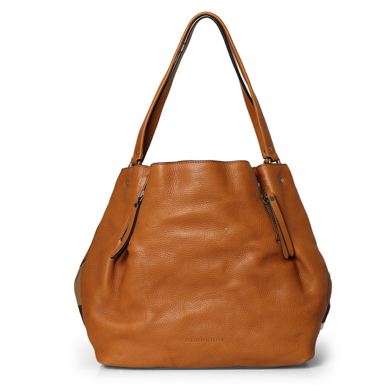 Pre-loved Burberry Tan Medium Maidstone Tote Bag