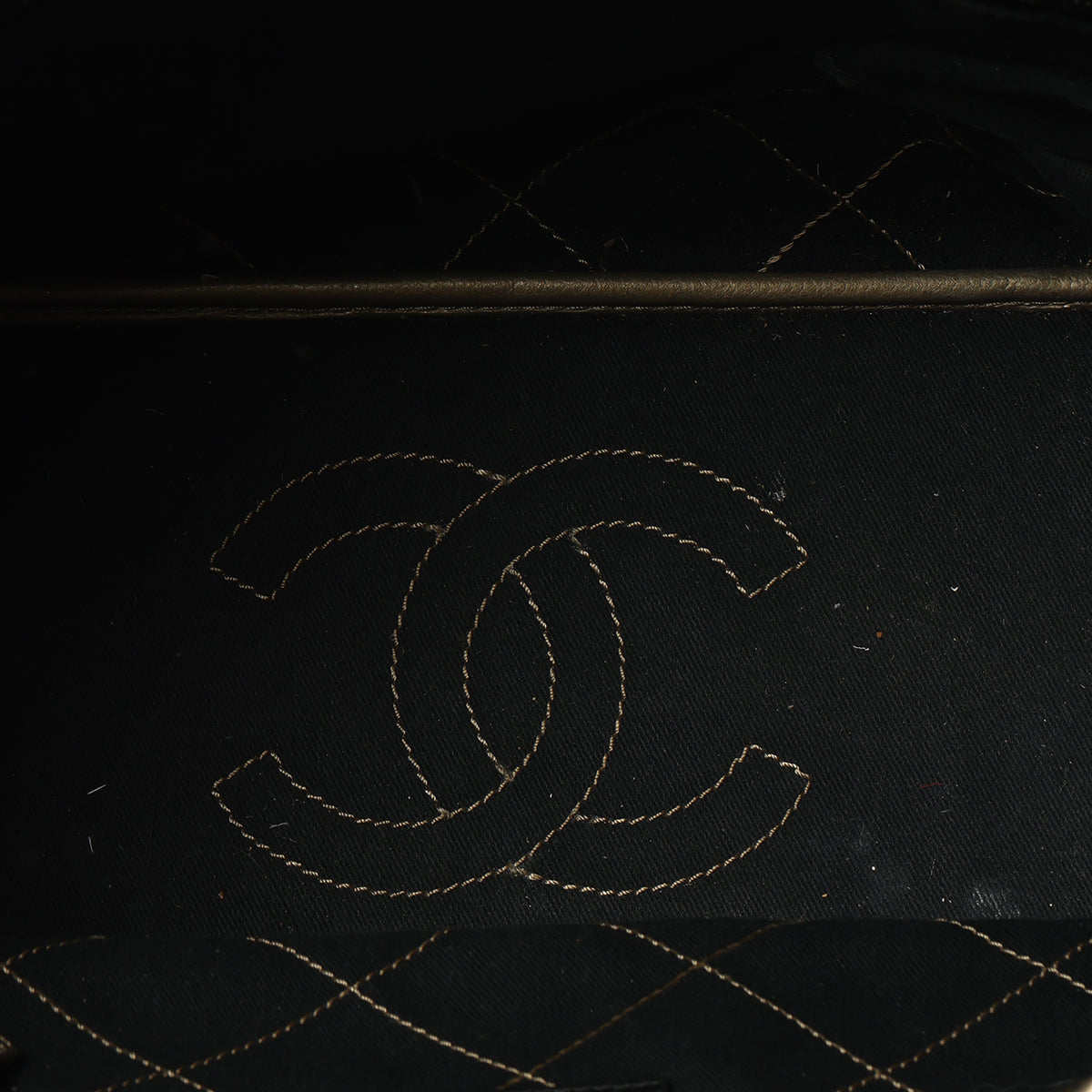 Metallic Olive Shopping Fever Tote with Pouch