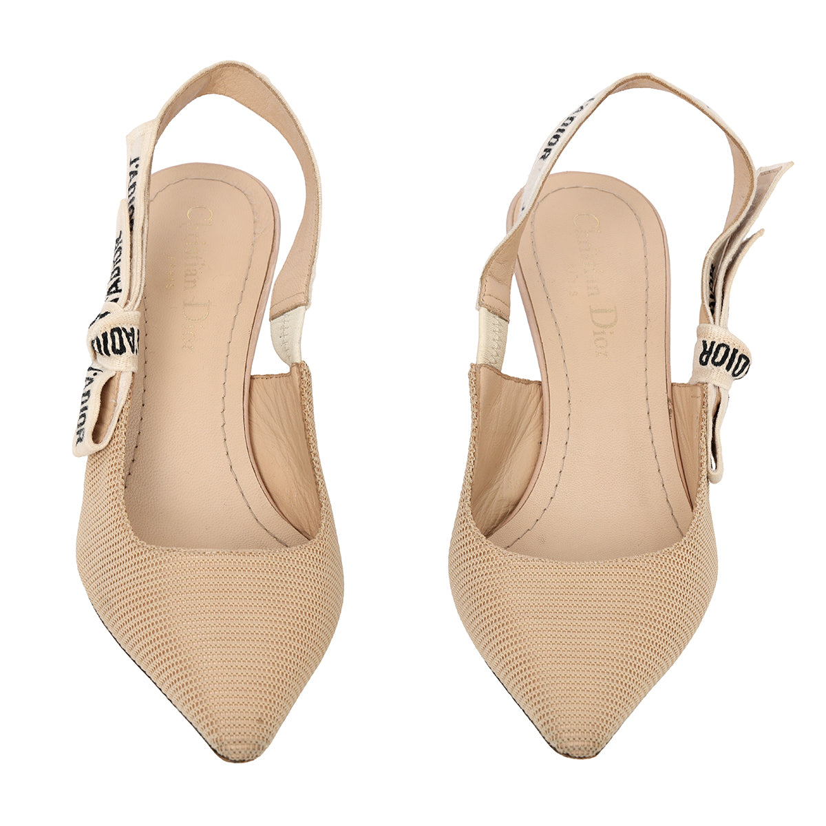 J'Adior Slingback Pumps Nude Technical Fabric 36.5