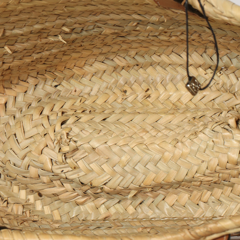 Loewe Raffia Beige Basket Medium Tote