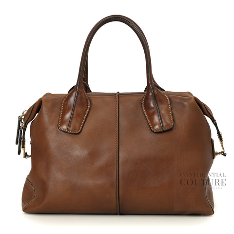 Brown Leather D-Styling Medium Bauletto Bag