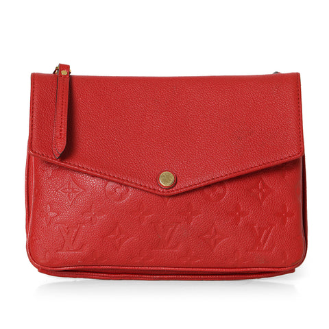 Red Monogram Empreinte Leather Twice Bag