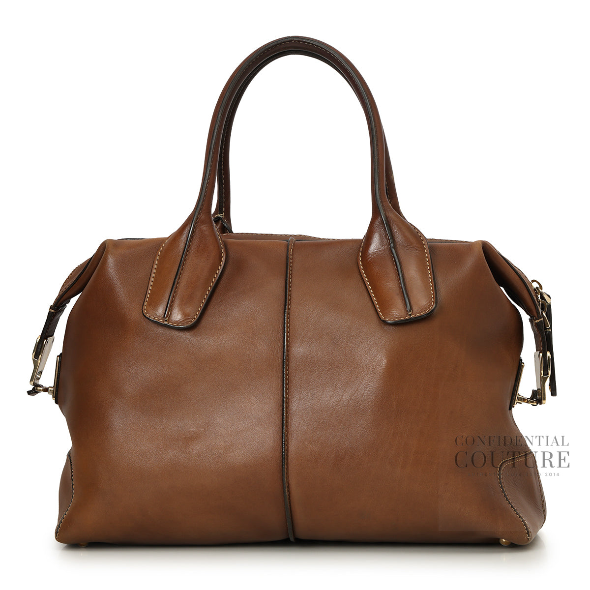 Brown Leather D-Styling Medium Bauletto Bag