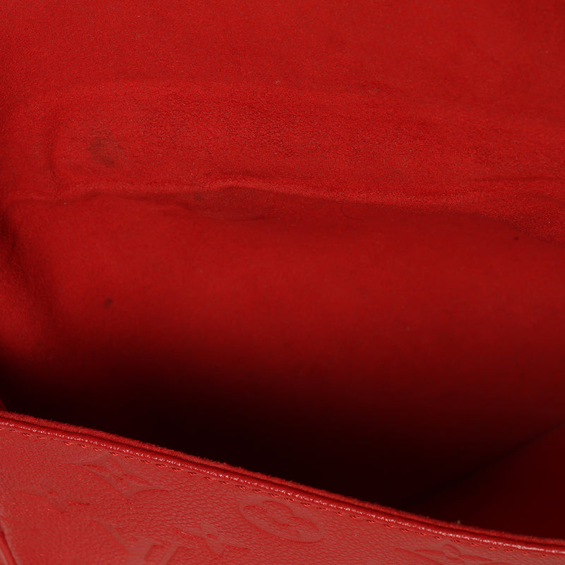 Women pre loved louis vuitton red monogram empreinte leather twice bag