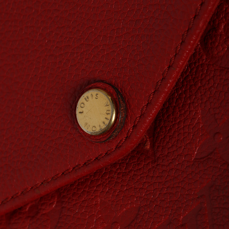 Pre loved Louis Vuitton Red Leather Twice Bag