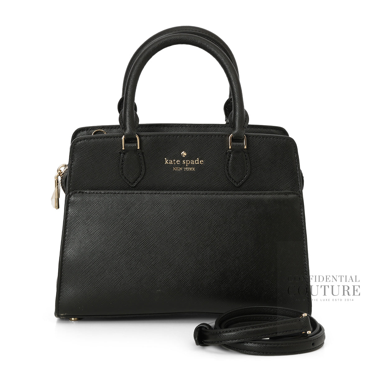 Black Madison Small Satchel Bag
