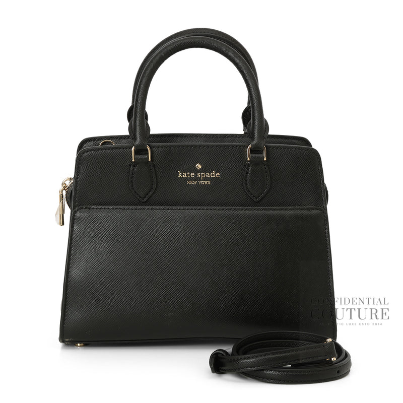 Black Madison Small Satchel Bag