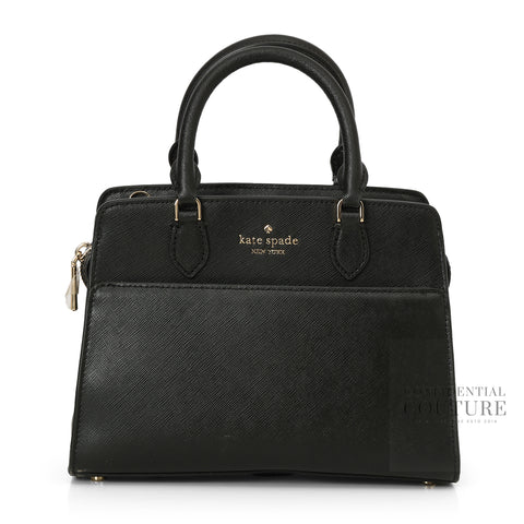 Black Madison Small Satchel Bag