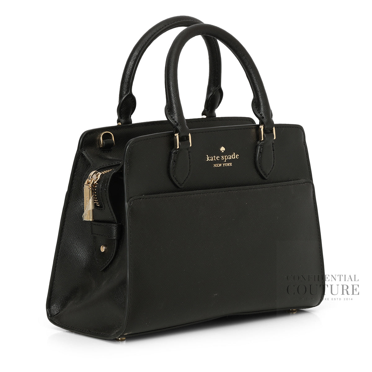 Black Madison Small Satchel Bag