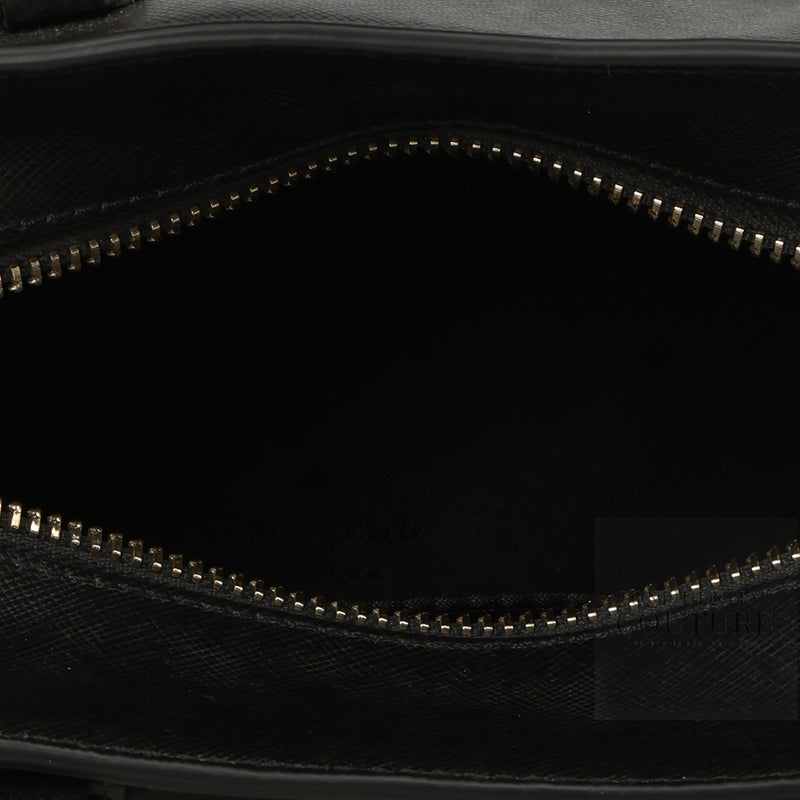Black Madison Small Satchel Bag
