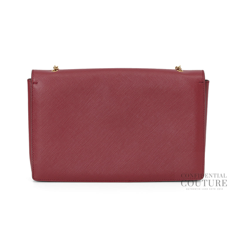 pre-loved Salvatore Ferragamo Wine Ginny Vara Crossbody Bag