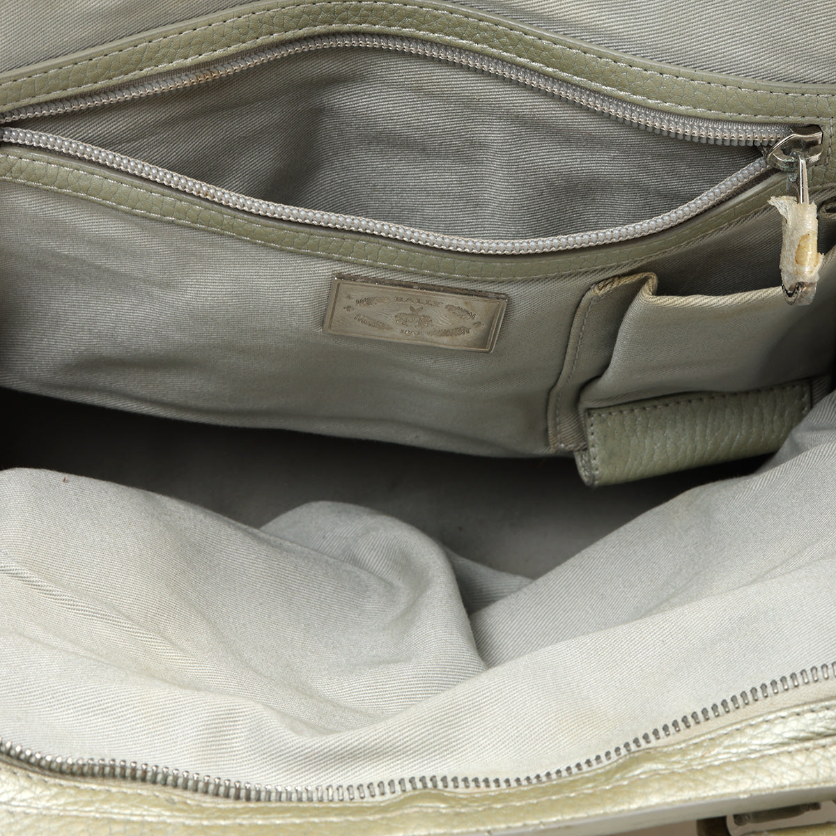 White And Grey Canvas Satchel Bag